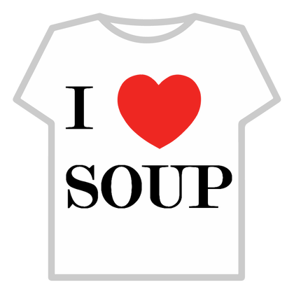 i heart soup t-shirt decal