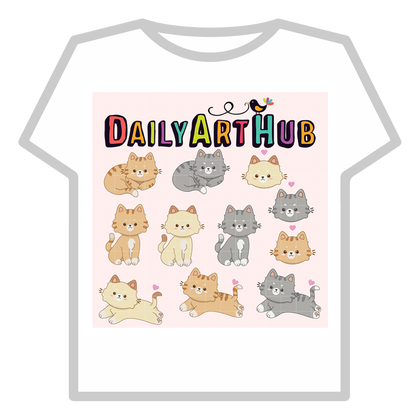 cute kitty daily art hub T - shirt thumbnail